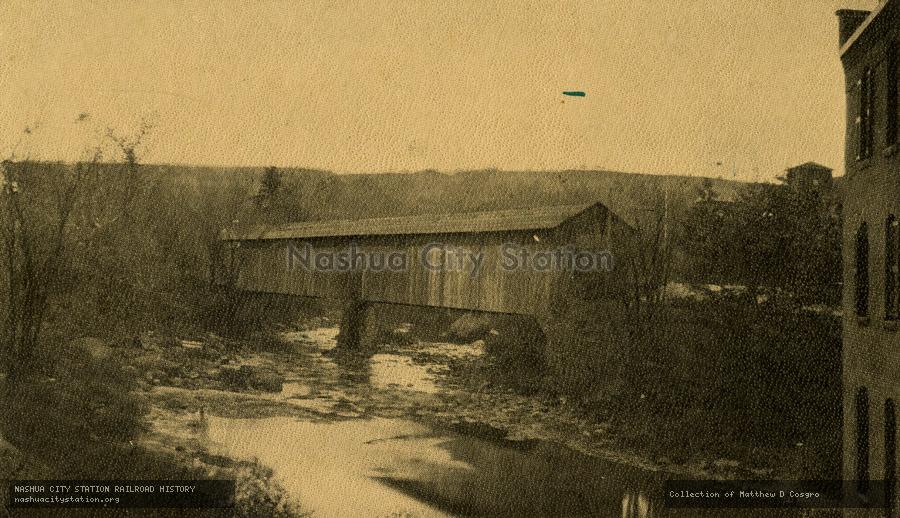 Postcard: Railroad Bridge, Souhegan River, Wilton, N.H.